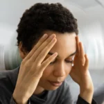 Dizzy feeling experienced by young woman