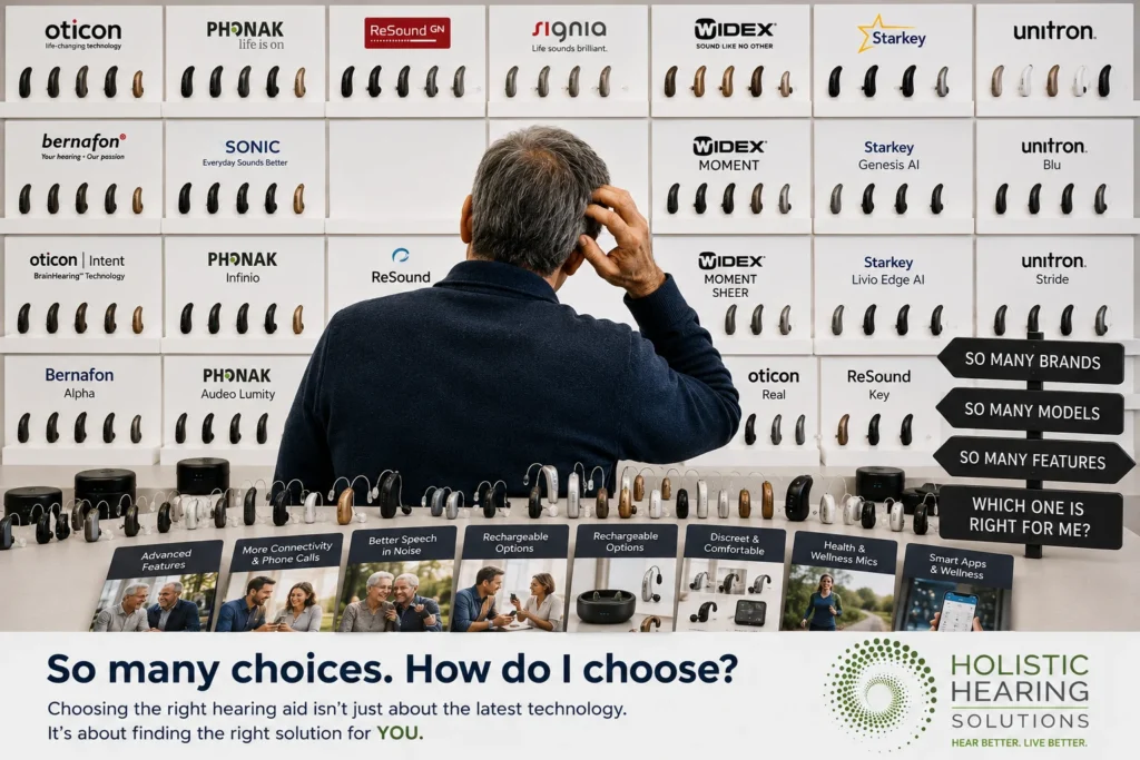 Hearing Aid Choices - man wondering