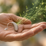 Clinician checking hearing aid settings at Holistic Hearing, Mudgeeraba Gold Coast